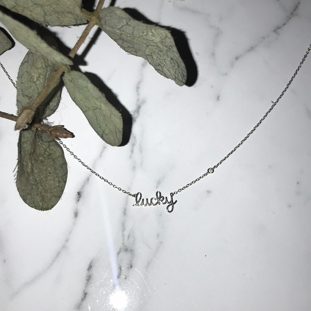 Diamond Bezel SHY by Sydney Evan Lucky Necklace